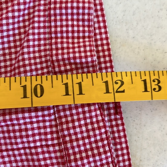 Rafaela Women’s Red Checked Pants Slacks Spring Elastic Waist Sides Size 20W - Picture 5 of 10